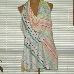 NWT $242 Multi Color Talia Halter Top FINLEY XS